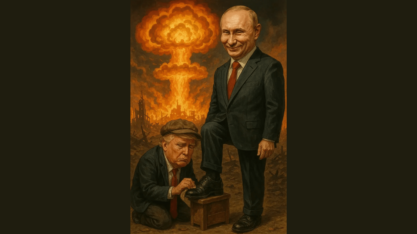 Tarifas de Trump geram memes - confira as 7 imagens mais compartilhadas 7 trump engraxando sapato de putin
