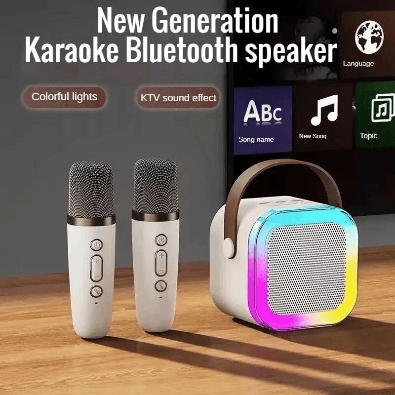 kit karaoke com 2 microfones 9